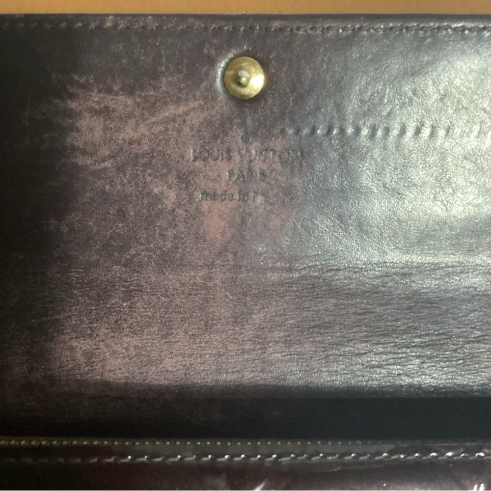 Louis Vuitton Portefeuile Sarah Monogram Vernis Long Wallet Armaranth Color - Picture 9 of 14